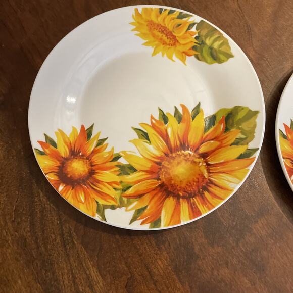Royal Norfolk SunFlower Salad Plates Ceramic 7.5” Set Of 2 - H529 - Picture 4 of 9